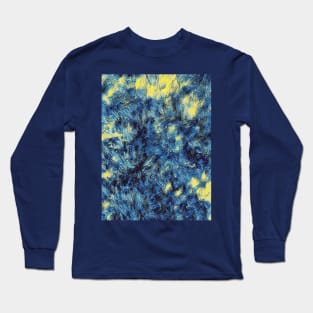 Pretty blue and yellow abstract art Long Sleeve T-Shirt